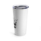 Tumbler-Stainless-White-KJB Logo Black-20oz