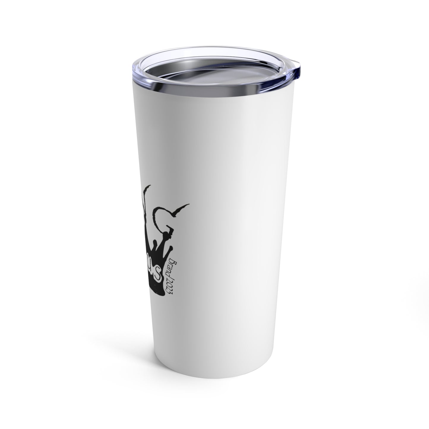 Tumbler-Stainless-White-KJB Logo Black-20oz