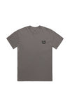 Tee-Heavy-Faded Grey-KJB Logo Black-Transfer Print