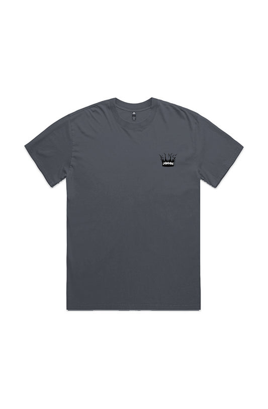 Tee-Heavy-Faded Indigo-KJB Logo Black-Transfer Pri