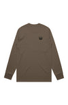 Tee-Long Sleeve-Walnut-KJB Logo Black-Transfer