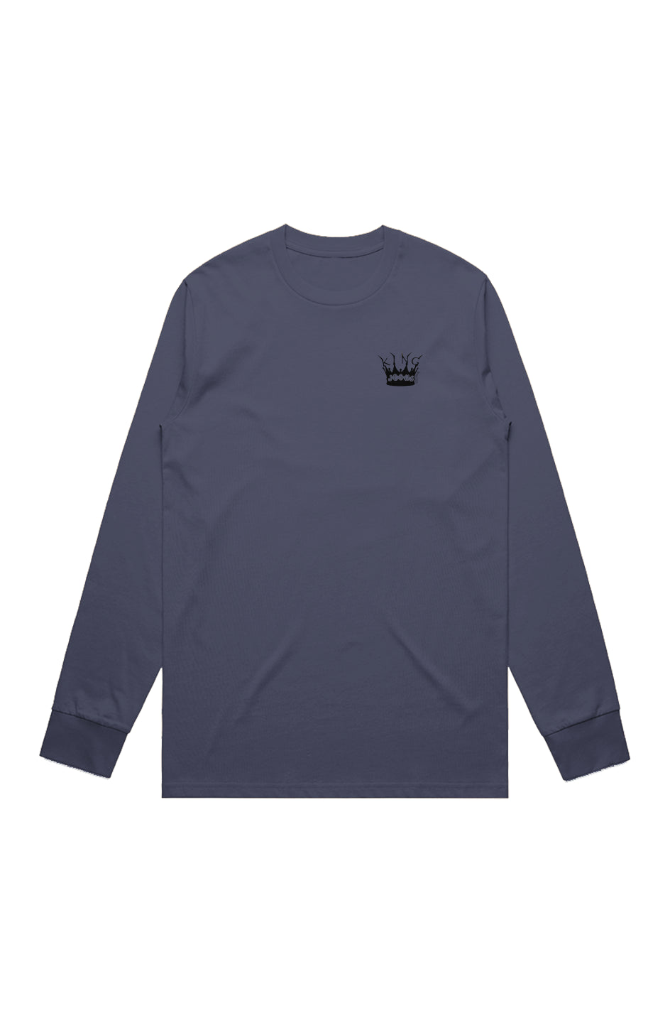 Tee-Long Sleeve-Petrol Blue-KJB Logo Black-Transfe