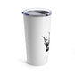 Tumbler-Stainless-White-KJB Logo Black-20oz